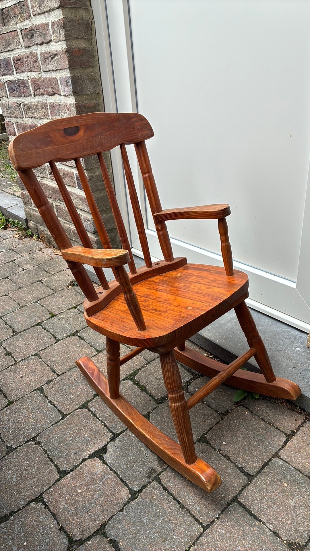 Chaise à bascule en bois pour enfant, Enlèvement, Utilisé