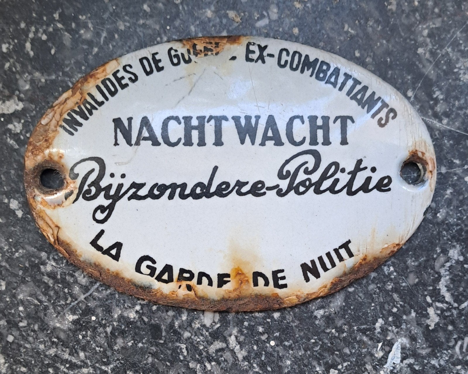 emaille bordje Nachtwacht, Ophalen of Verzenden
