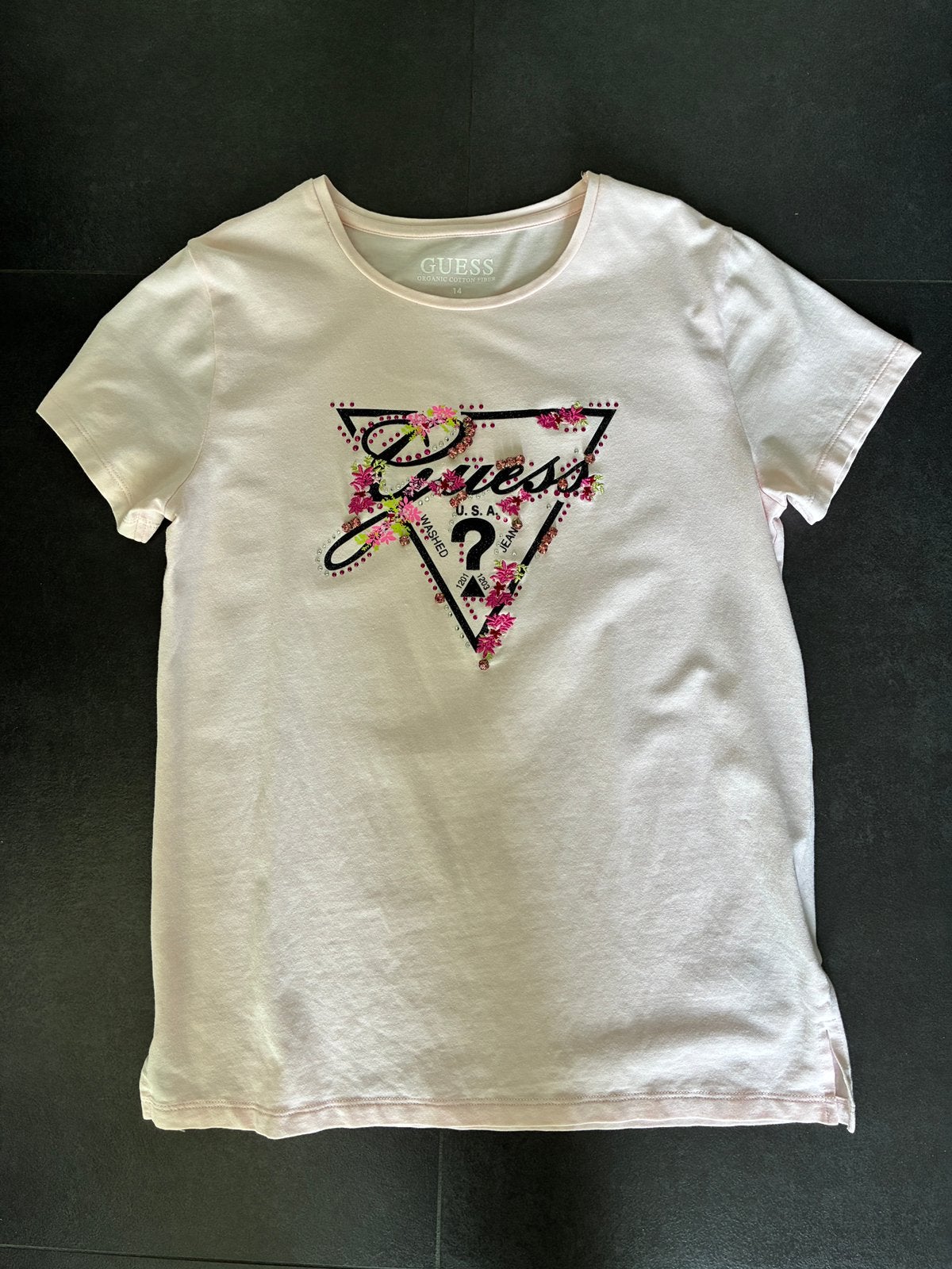 T-shirt Guess - maat 164, Kinderen en Baby's, Meisje, Ophalen of Verzenden, Zo goed als nieuw, Shirt of Longsleeve