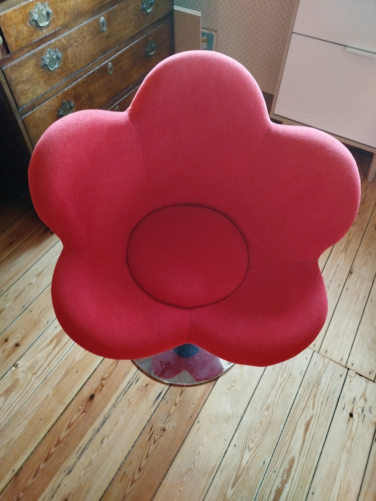 Bureaustoel -  design bloem, Ophalen, Rood, Bureaustoel
