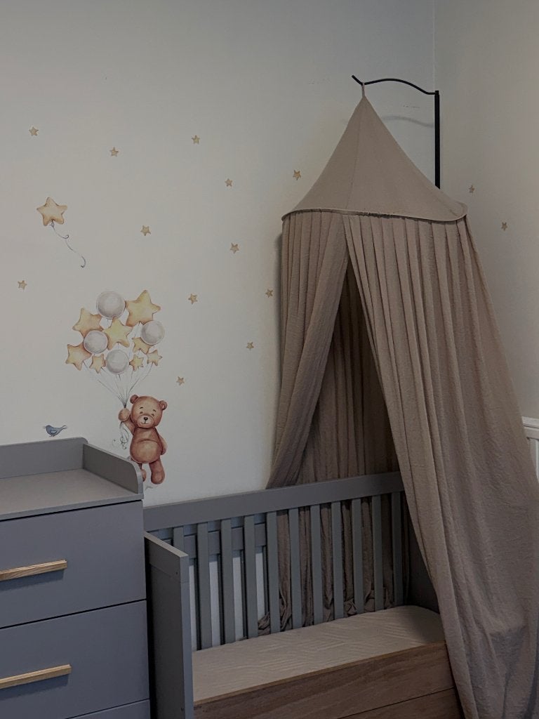 Babybed 125x68 + matras — hemeltje cadeau — zeer nette staat, Kinderen en Baby's, Ophalen, Gebruikt, Ledikant