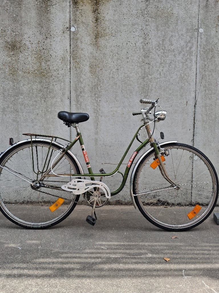 Retro Ros beiaard damesfiets., Ophalen, Gebruikt, Velgrem, Versnellingen