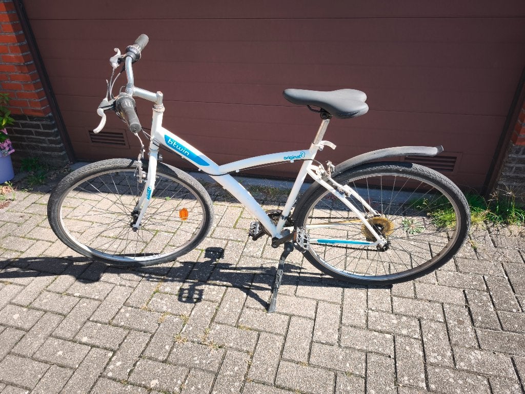 Herenfiets b'twin original 3, Gebruikt, Velgrem, Versnellingen, 53 tot 57 cm