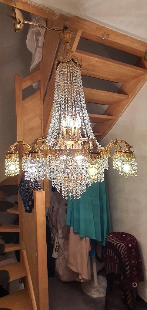 cristaux et lustre ancien, Antiquités & Art, Antiquités | Éclairage, Enlèvement