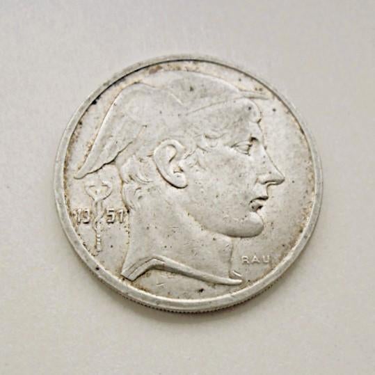 Munteenheid België 50 frank 1951 Fra  (10,438gr net silver)., Postzegels en Munten, Munten | België, Losse munt, Zilver, Zilver