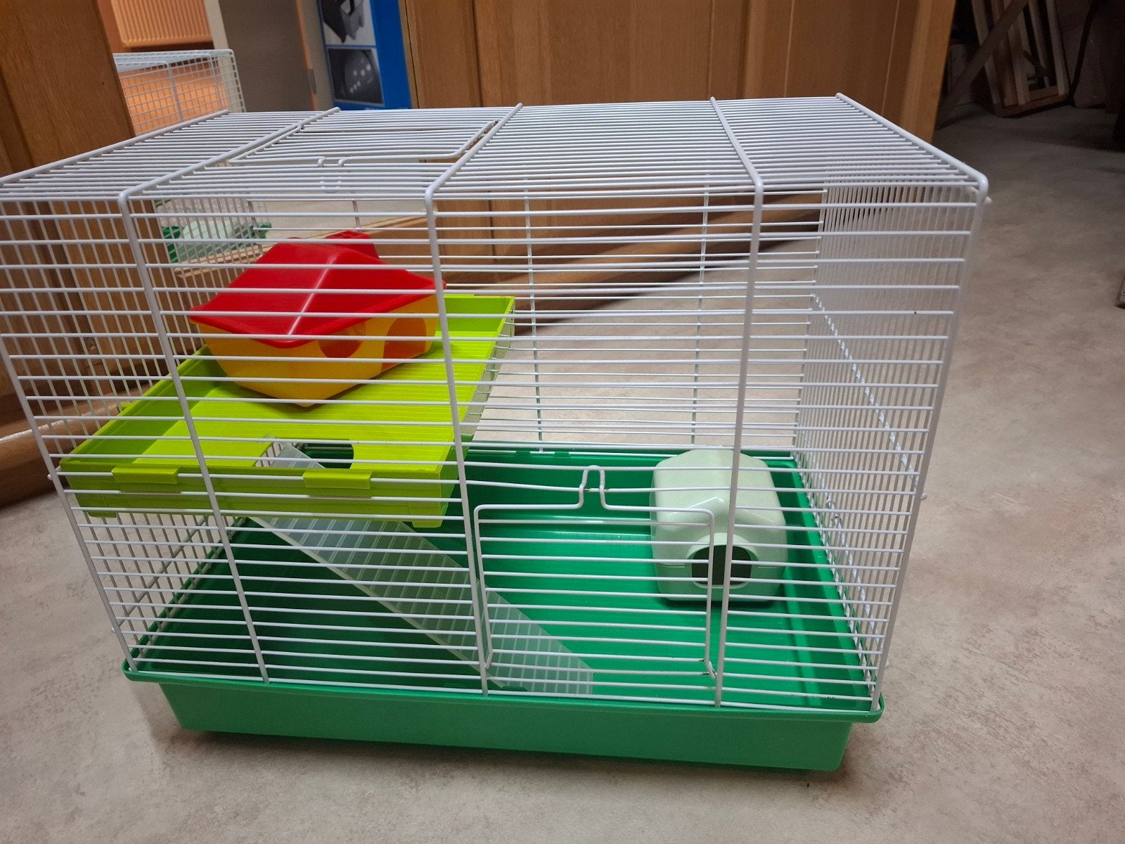 Hamsterhok met accessoires, Dieren en Toebehoren, Knaagdieren en Konijnen | Hokken en Kooien, Gebruikt, Hok, Minder dan 60 cm