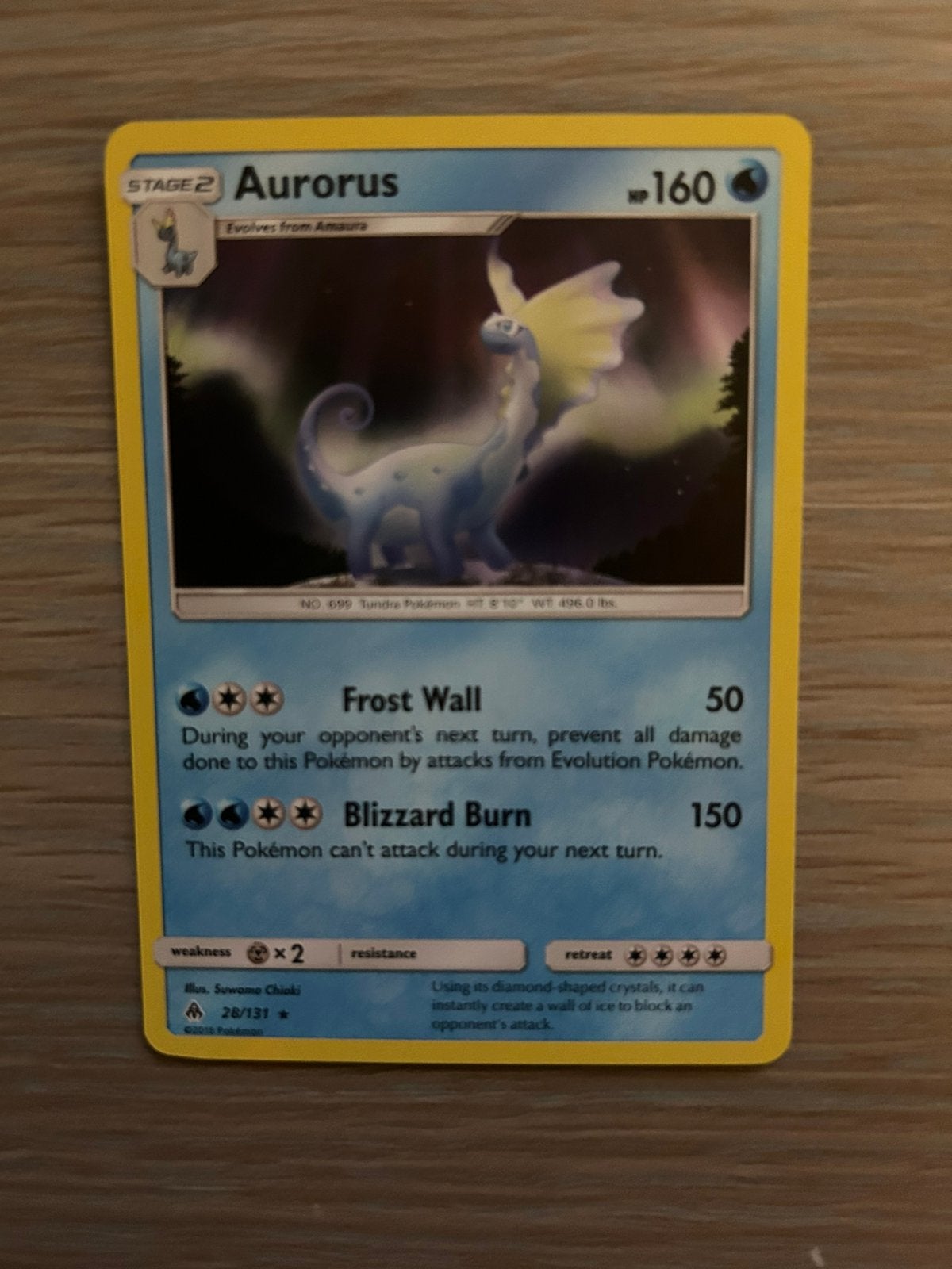 Zeldzame Pokémon kaart Aurorus, Hobby en Vrije tijd, Ophalen of Verzenden, Zo goed als nieuw, Losse kaart