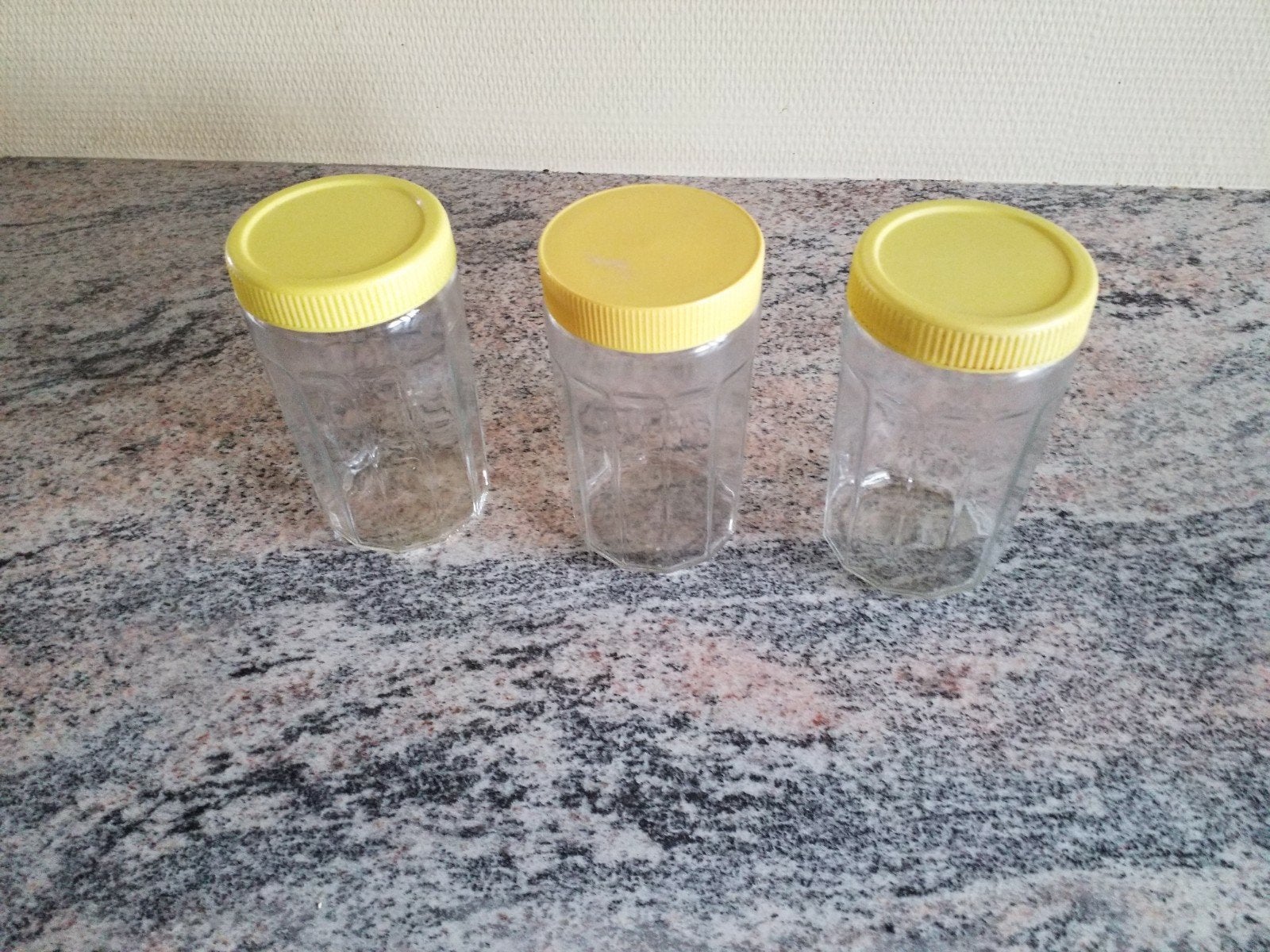 vintage potten, Ophalen of Verzenden, Zo goed als nieuw, Glas, Vintage