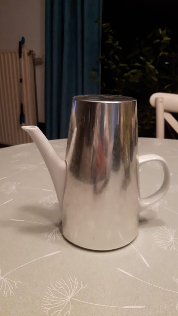 Cafetière vintage avec cloche métal - porcelaine Melitta, Enlèvement ou Envoi, Porcelaine