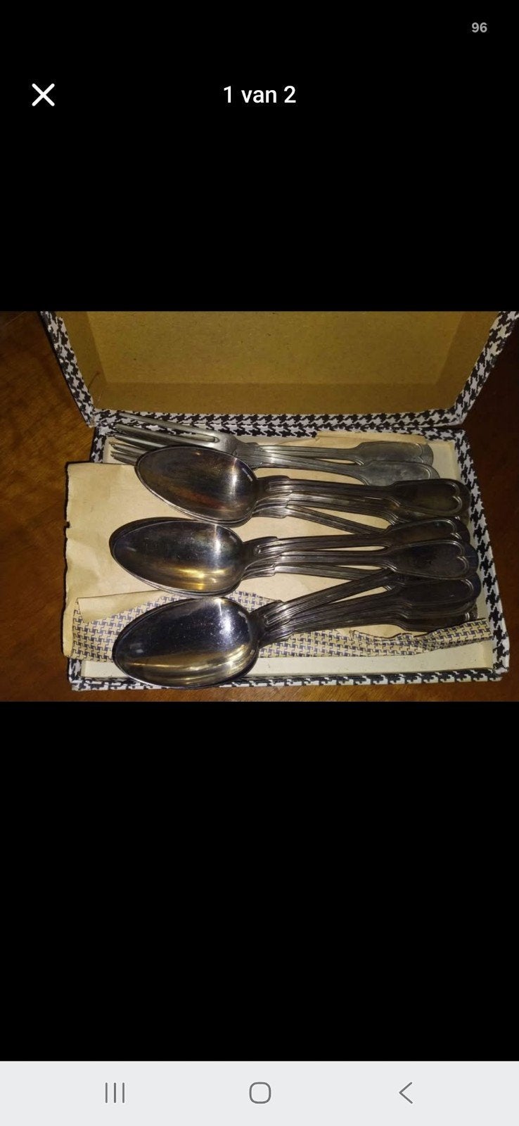 antiek zilver bestek, Ophalen