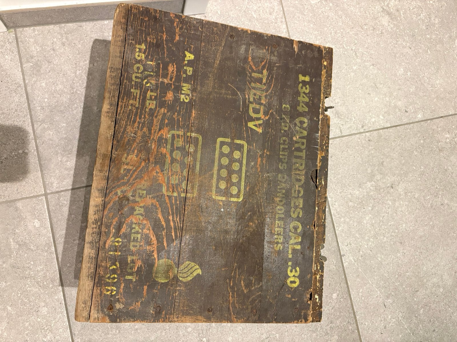 RARE caisse us ww2 ardennes Garand 1944 para, Collections, Enlèvement ou Envoi, Armée de terre