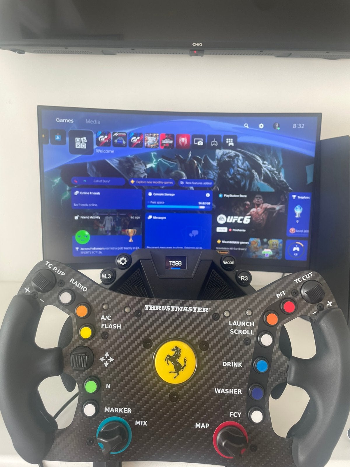 Thrustmaster Ferarri 488 gt3 wheel add on-Racestuur, Computers en Software, Joysticks, Ophalen, Gebruikt