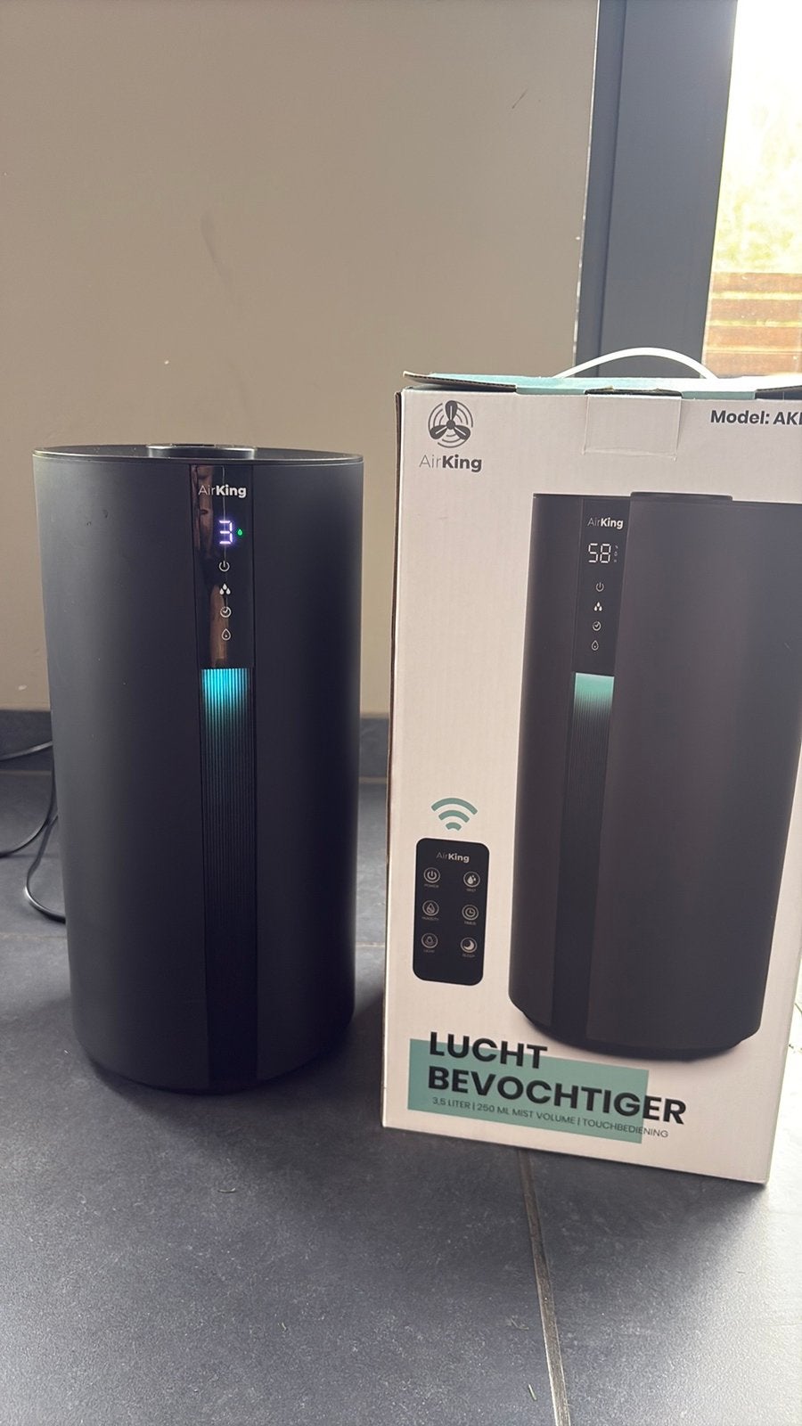 AirKing luchtbevochtiger model AKHU01BK, Electroménager, Enlèvement, Comme neuf, Humidificateur