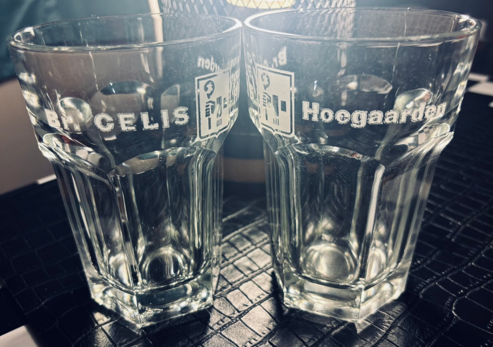 Verres à bière blanche Oude Hoegaarden « Br.Celis », Collections, Enlèvement ou Envoi, Utilisé, Verre ou Verres, Autres marques
