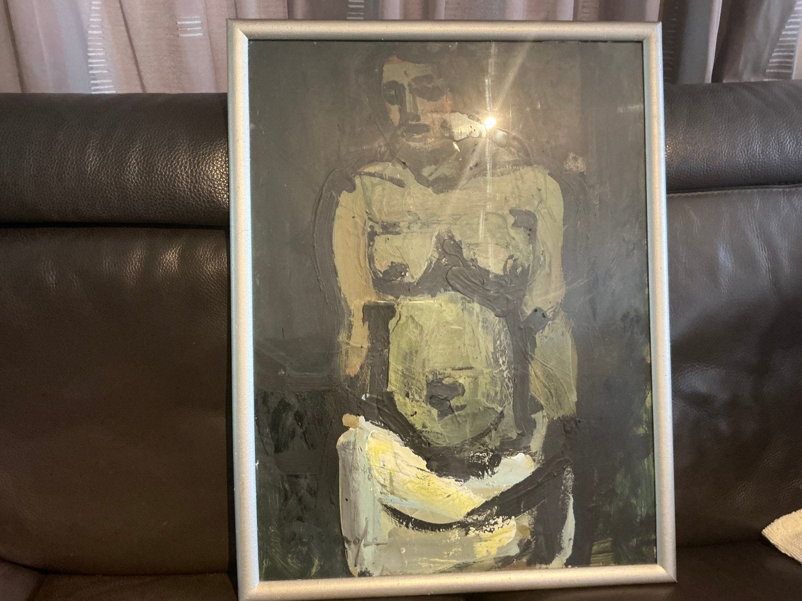 V.D Berghe (René) - (°Ostende, 1926-1980) - huile 77 cmx59,5, Antiquités & Art, Enlèvement