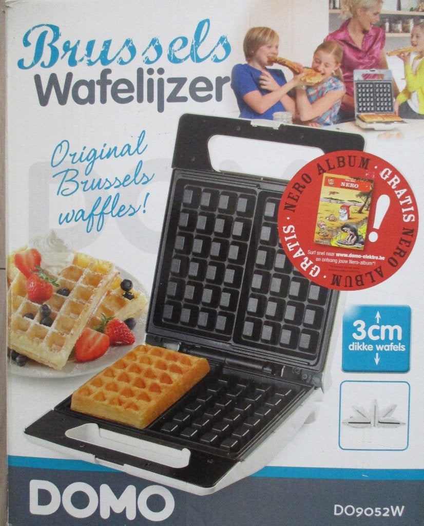Domo Brussels wafelijzer - DO9052W, Elektronische apparatuur, Wafelijzers, Ophalen of Verzenden, Zo goed als nieuw
