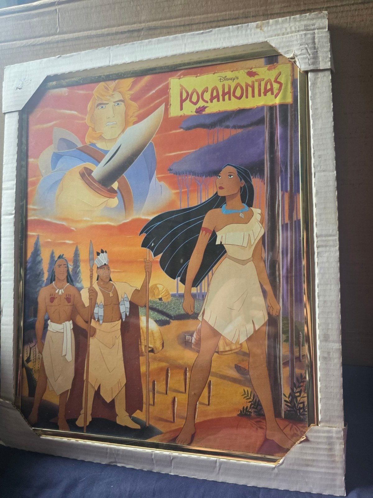 vintage Pocahontas poster in kader uit 1995, Ophalen