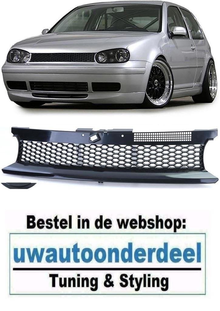Embleemloze Honingraat Sport Grill Zwart Geschikt Voor VW Go, Verzenden