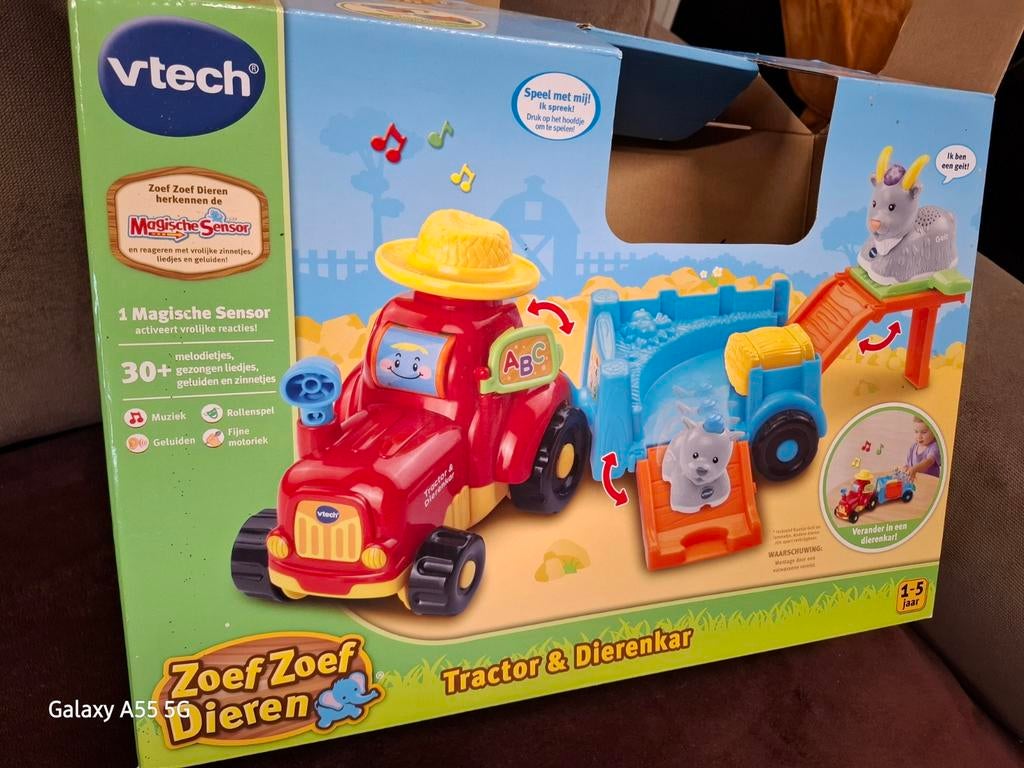 Zoefzoef tractor met dierenkar, Ophalen, Gebruikt