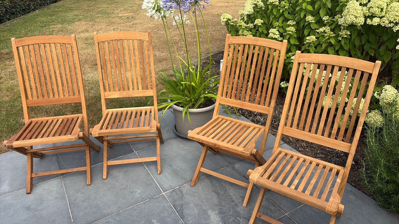 4 Teak tuinstoelen - inklapbaar - NIEUW - 2stuks mogelijk, Jardin & Terrasse, Chaises de jardin, Enlèvement, Neuf, Bois de teck