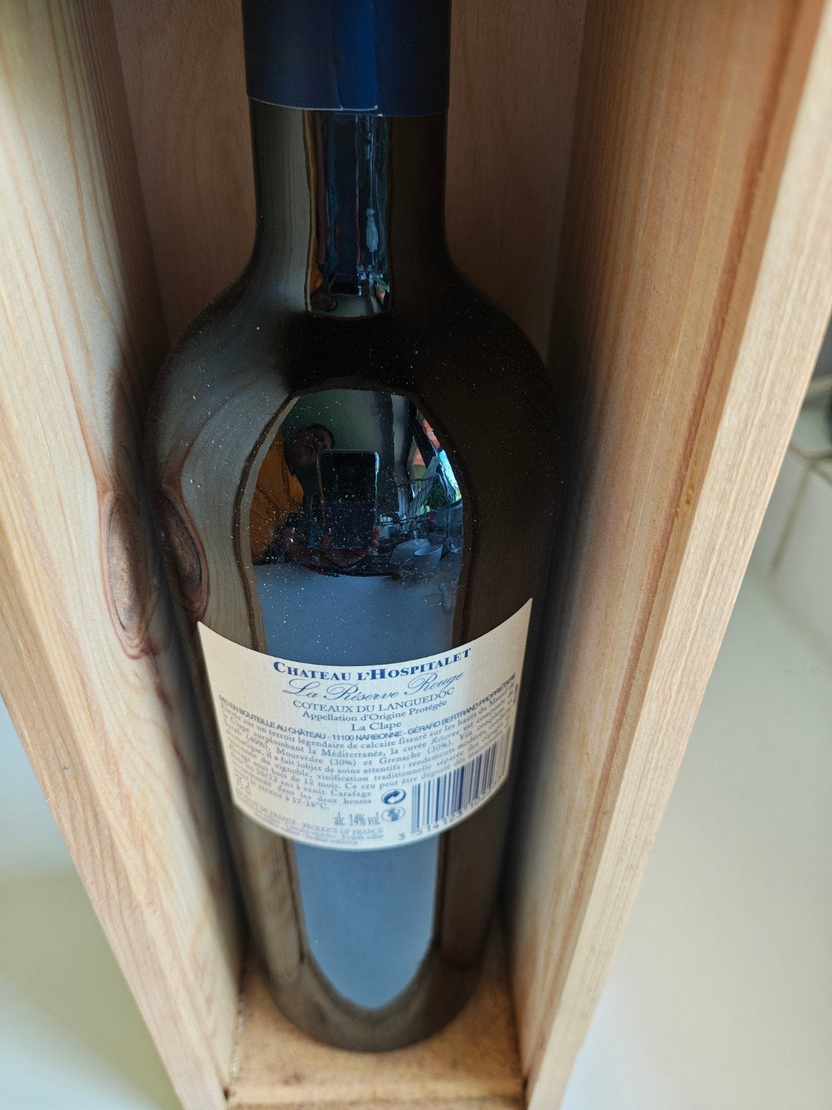 Château l'Hospitalet La Réserve 2010, avec son coffret bois, Enlèvement ou Envoi
