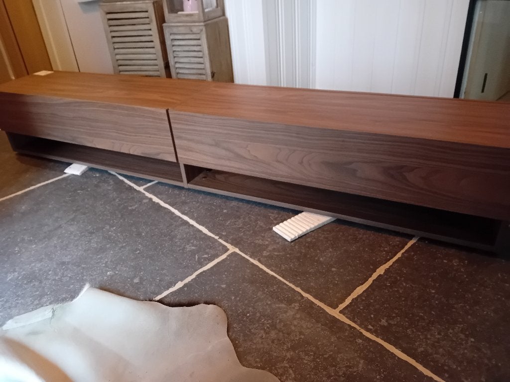 tv meubel zwevend walnoot bruin 200 cm, Enlèvement, Utilisé