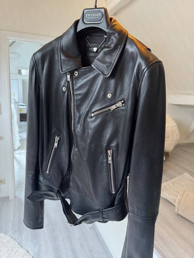 Lederen vest dames, Kleding | Dames, Maat 38/40 (M), Twinset, Zwart, Ophalen of Verzenden