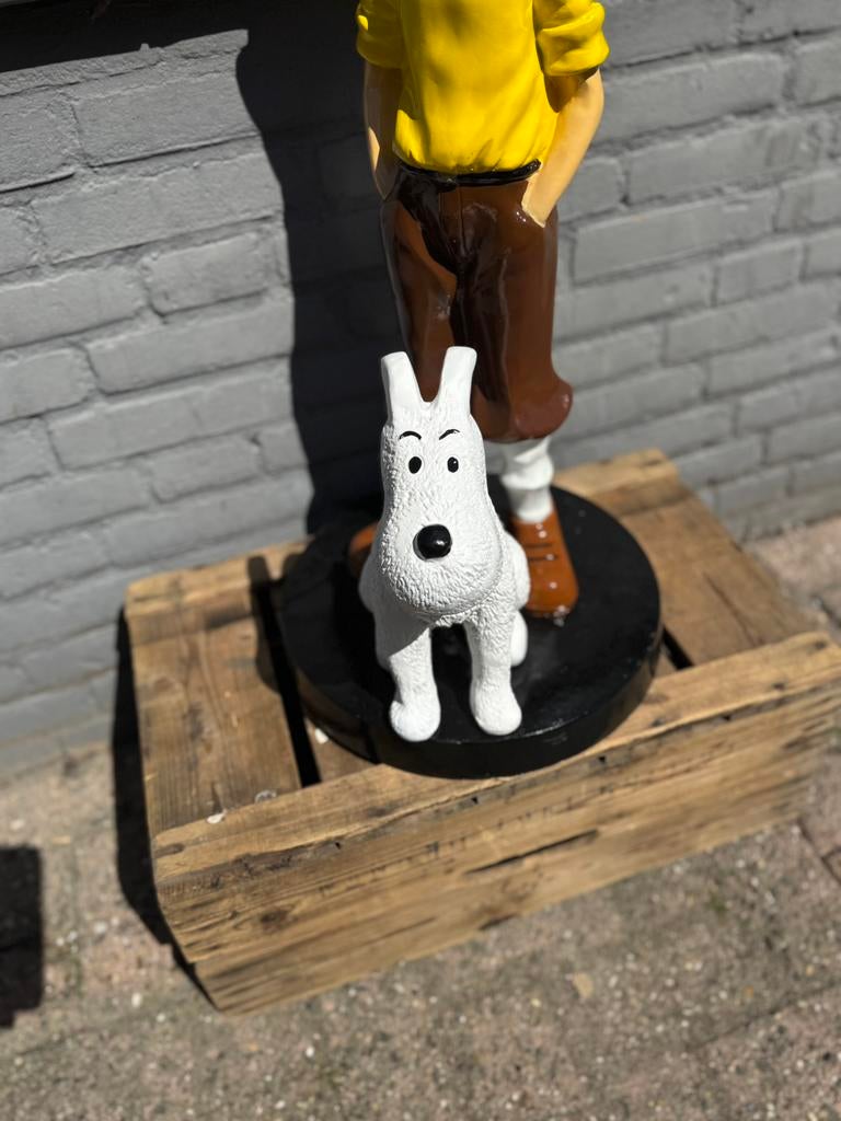 Tintin avec la statue de Bobbie, Enlèvement, Tintin, Comme neuf