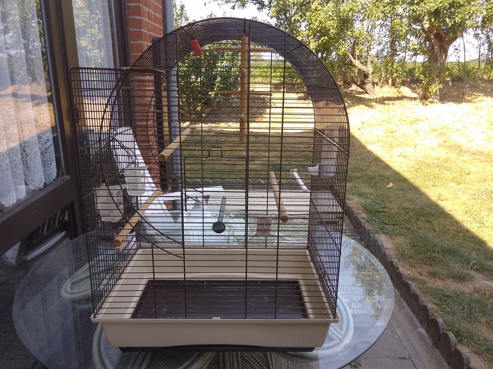 vend une grande et petite cage a canari ou perruche, Animaux & Accessoires, Enlèvement ou Envoi, Comme neuf, Métal, Cage à oiseaux
