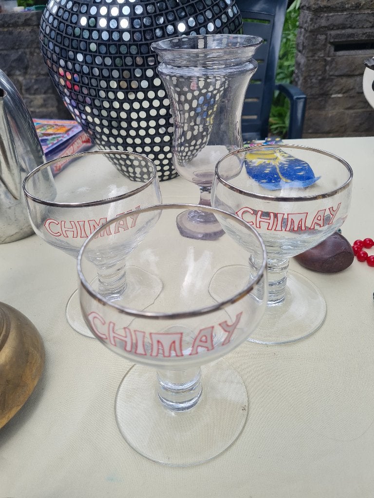 3 verres Chimay, Enlèvement, Utilisé, Verre à bière