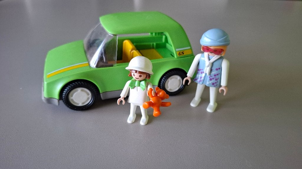 Playmobil auto's (groen en rood), Enlèvement, Utilisé, Kit complet