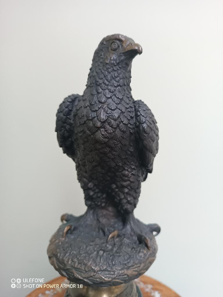 aigle en bronze signé et tamponné, Enlèvement ou Envoi, Bronze