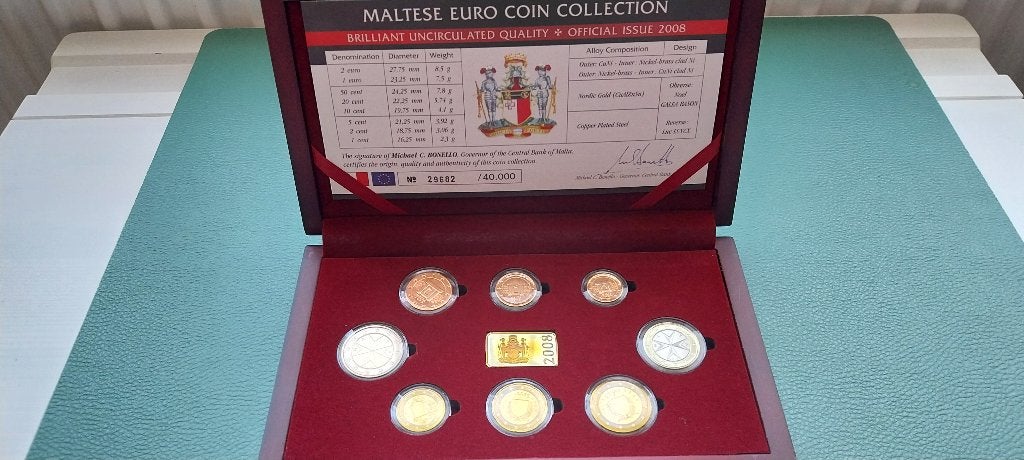 Luxe BU Malta-set uit 2008, Postzegels en Munten, Munten | Europa | Euromunten, Setje, Overige waardes, Malta, Ophalen of Verzenden