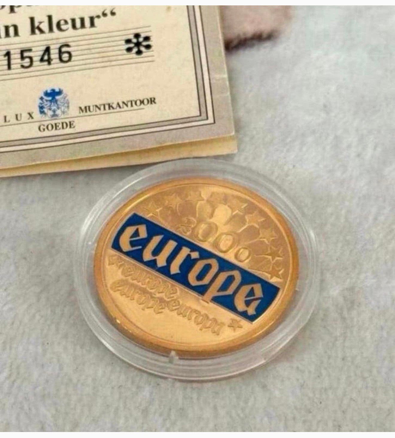 Pièce de collection - Europe 2000 avec pièce de certificat, Enlèvement ou Envoi, Monnaie en vrac