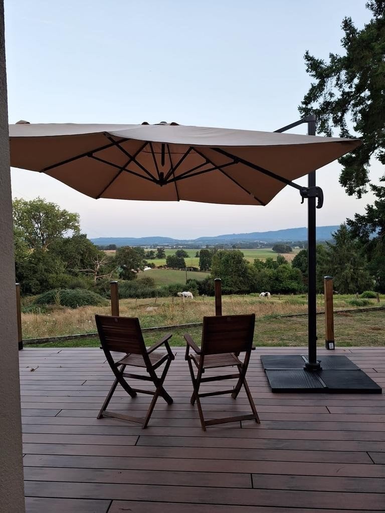 Grand parasol flottant, Jardin & Terrasse, Enlèvement, Comme neuf, 3 à 4 mètres, Parasol flottant