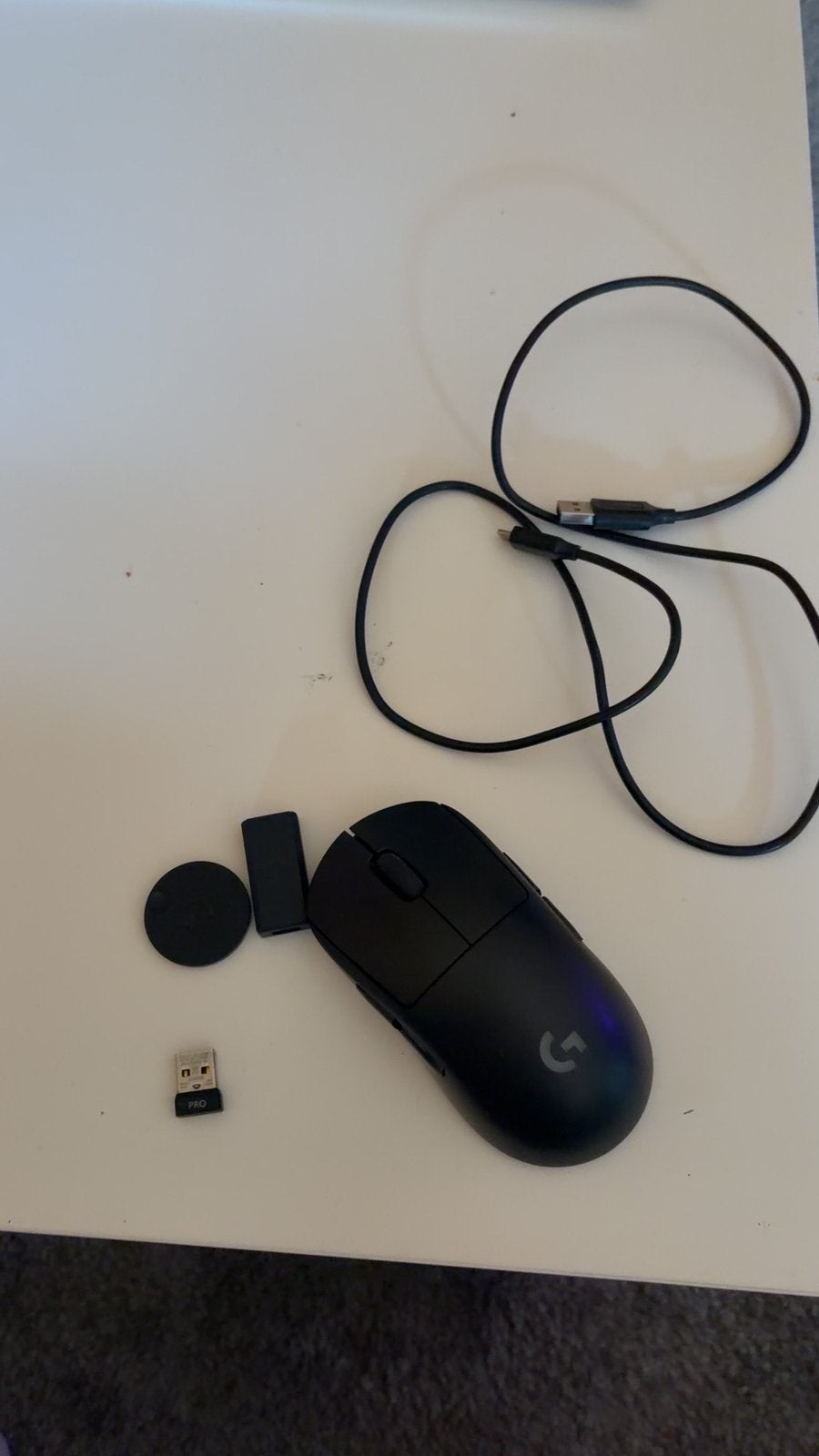 Souris logitech pro x wireless sans fil, Computers en Software, Ophalen, Rechtshandig, Muis, Gebruikt