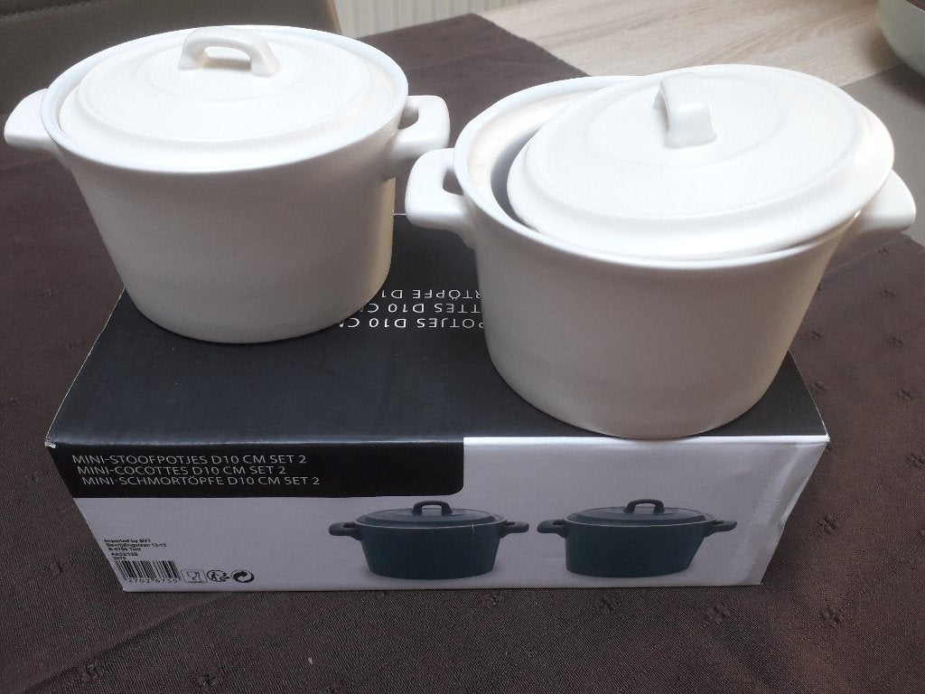 OVENSCHALEN VAN WIT AARDEWERK, Huis en Inrichting, Keuken | Servies, Ophalen, Gebruikt
