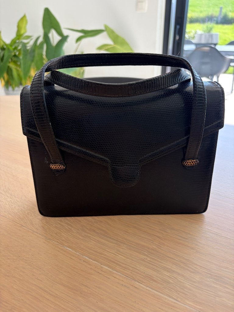 Gucci vintage jaren 60, Ophalen of Verzenden, Gebruikt, Zwart, Handtas