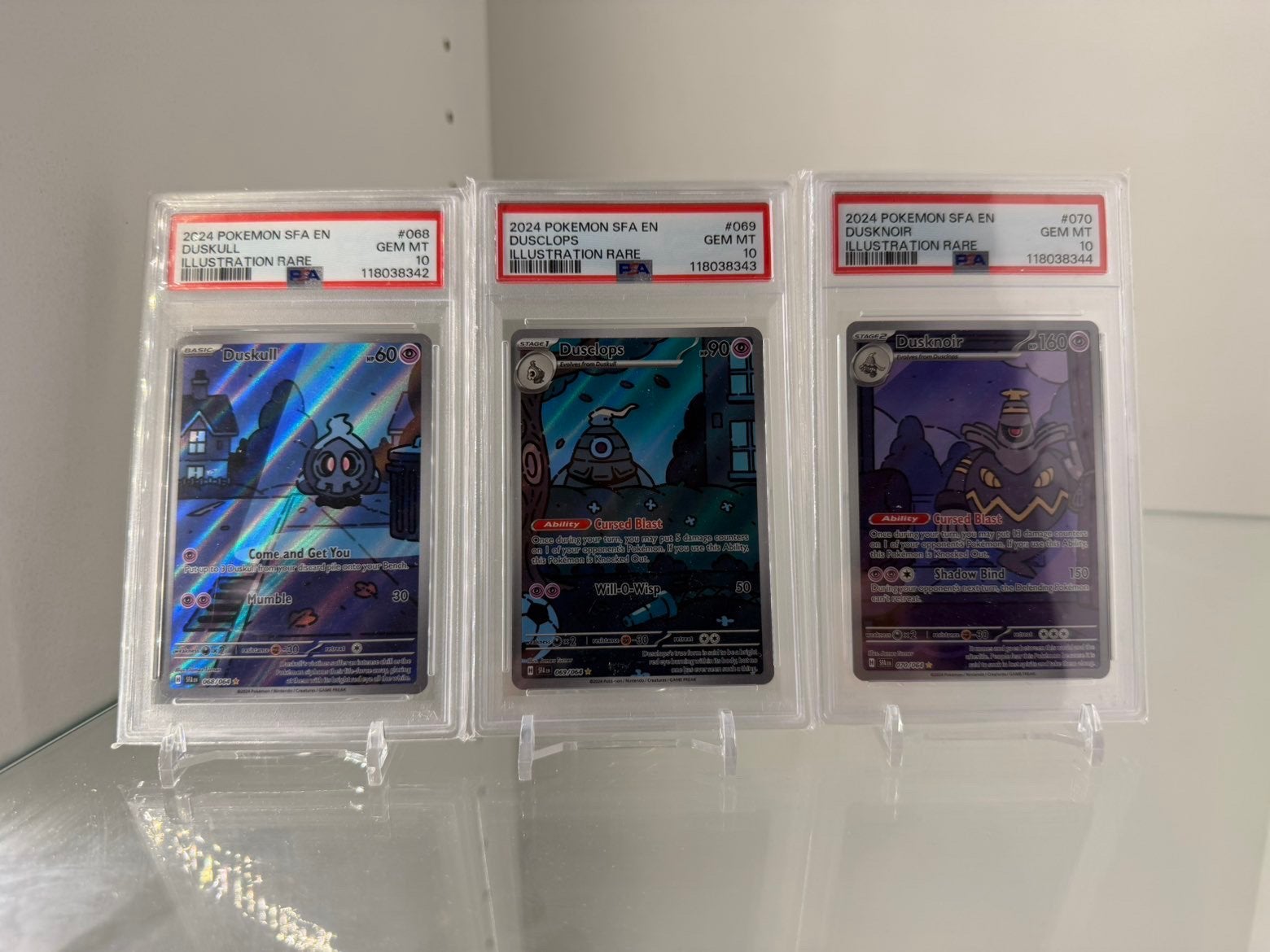 Pokémon Duskull - Dusclops - Dusknoir PSA 10 Sequential Set, Ophalen, Zo goed als nieuw