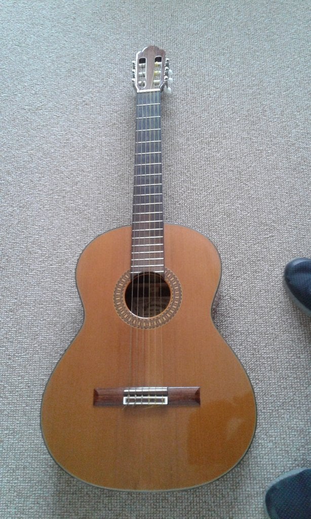 Aangeboden., Enlèvement, Utilisé, Guitare classique ou espagnole, Avec valise