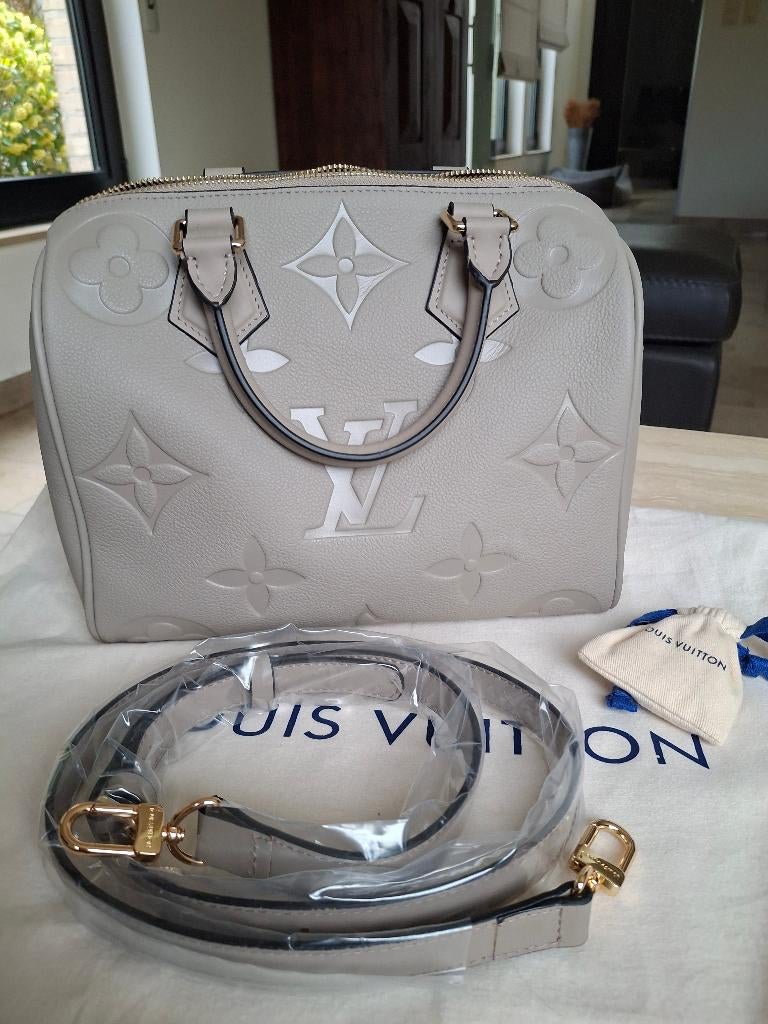 Louis Vuitton Speedy 25, Ophalen, Nieuw, Grijs, Handtas