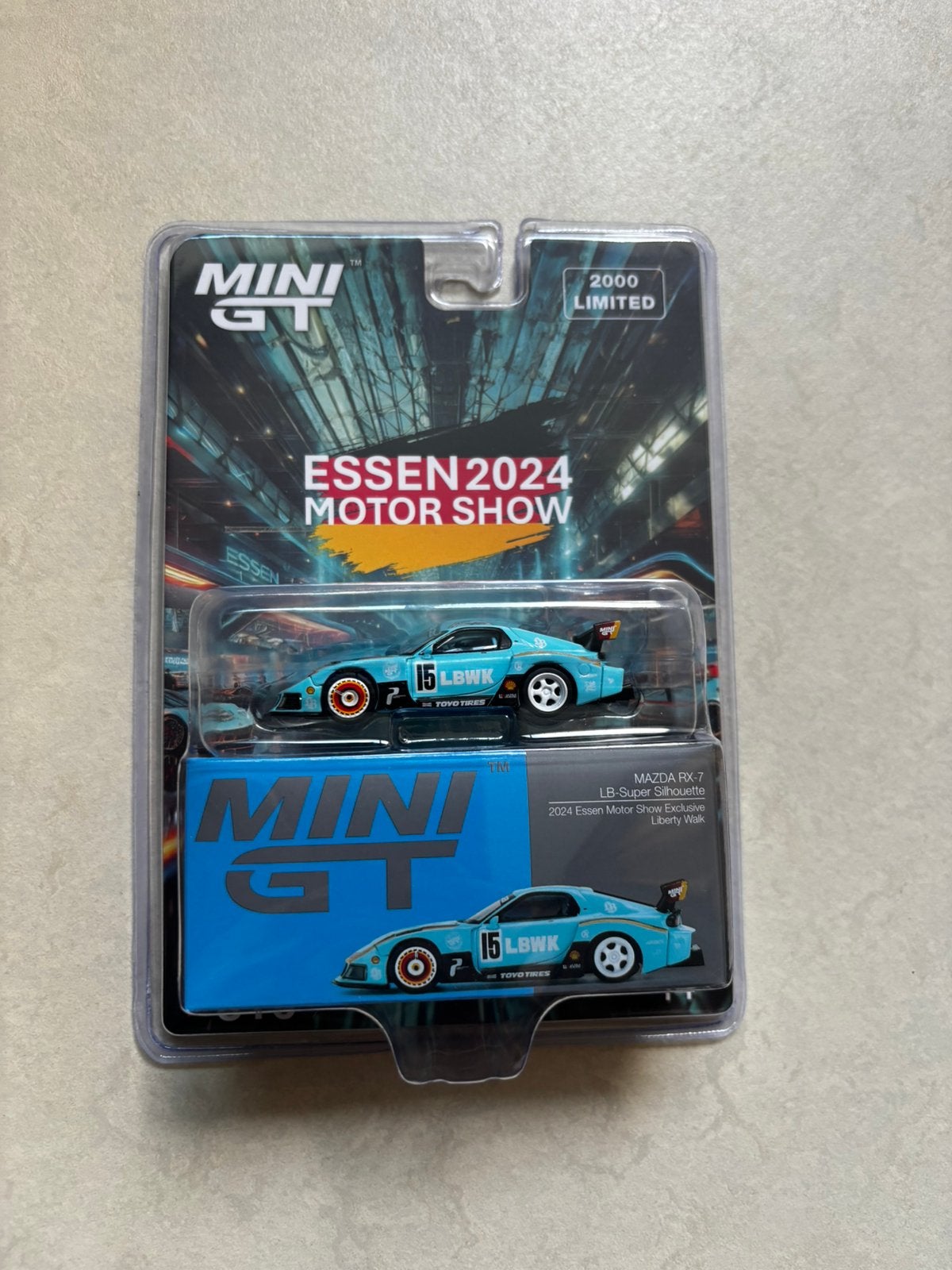 Mini GT Mazda RX-7 LB-Super Silhouette Essen Motor Show 2024, Ophalen, Zo goed als nieuw, Motor