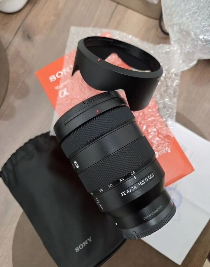 Sony FE 24-105 mm f/4G OSS, Lentille standard, Comme neuf, Filtre inclus, Sony