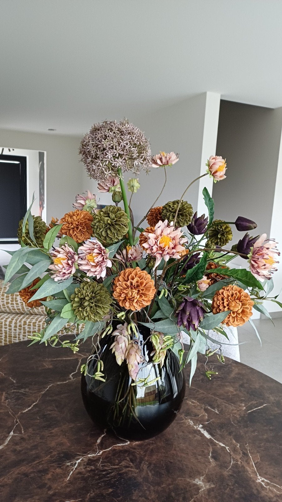 Zijde bloemen met vaas duzh, Maison & Meubles, Accessoires pour la Maison | Plantes & Fleurs artificielles, Soie, Enlèvement, Bouquet