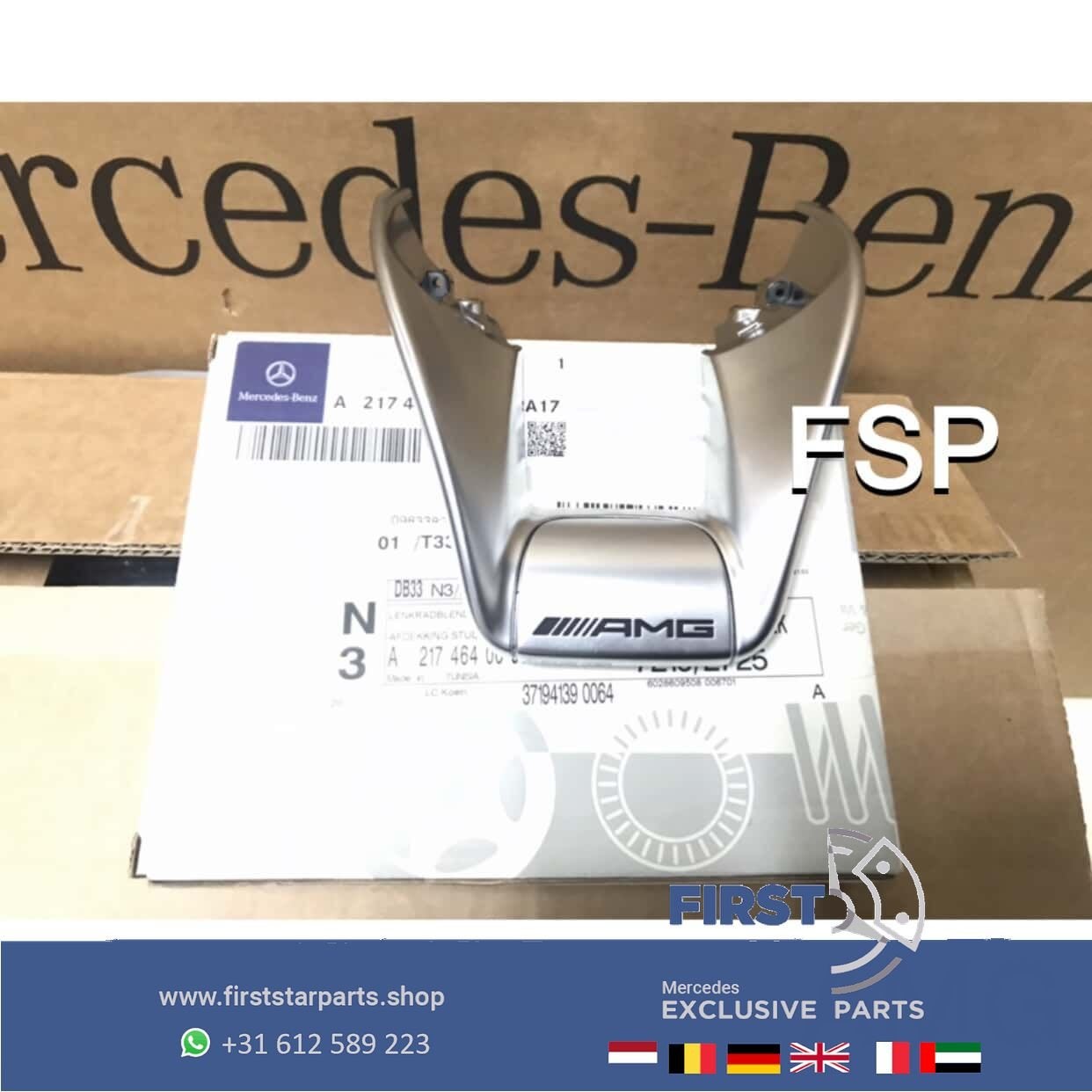 AMG STUUR EMBLEEM Mercedes A C CLA E G GLA GLC GLE S Klasse, Auto-onderdelen, Gebruikt, -, Ophalen of Verzenden, -