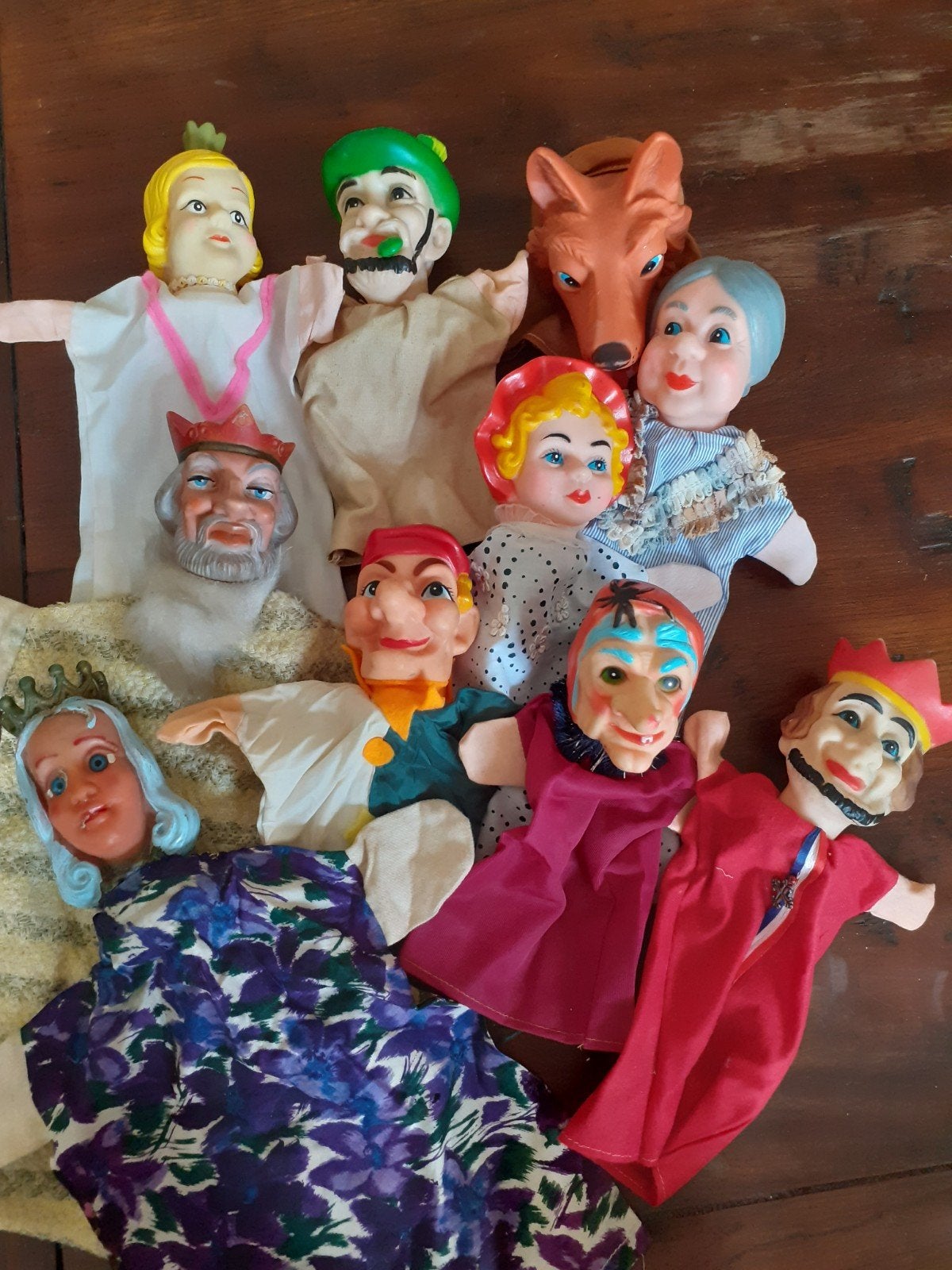 Retro handpoppen poppenkastpoppen ( B ), Ophalen of Verzenden