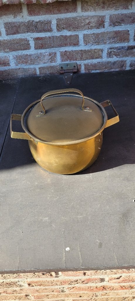 oude koperen kookpot (9iv286/70-6), Antiek en Kunst, Verzenden