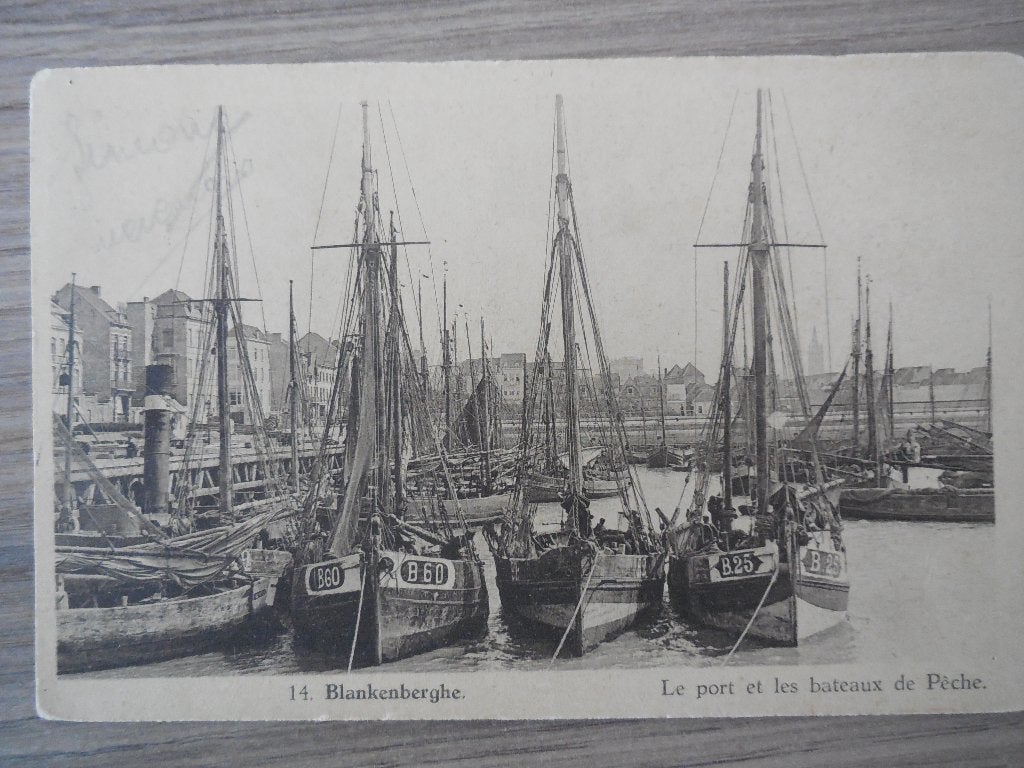 postkaart Blankenberge Haven, Envoi, 1920 à 1940, Affranchie, Flandre Occidentale