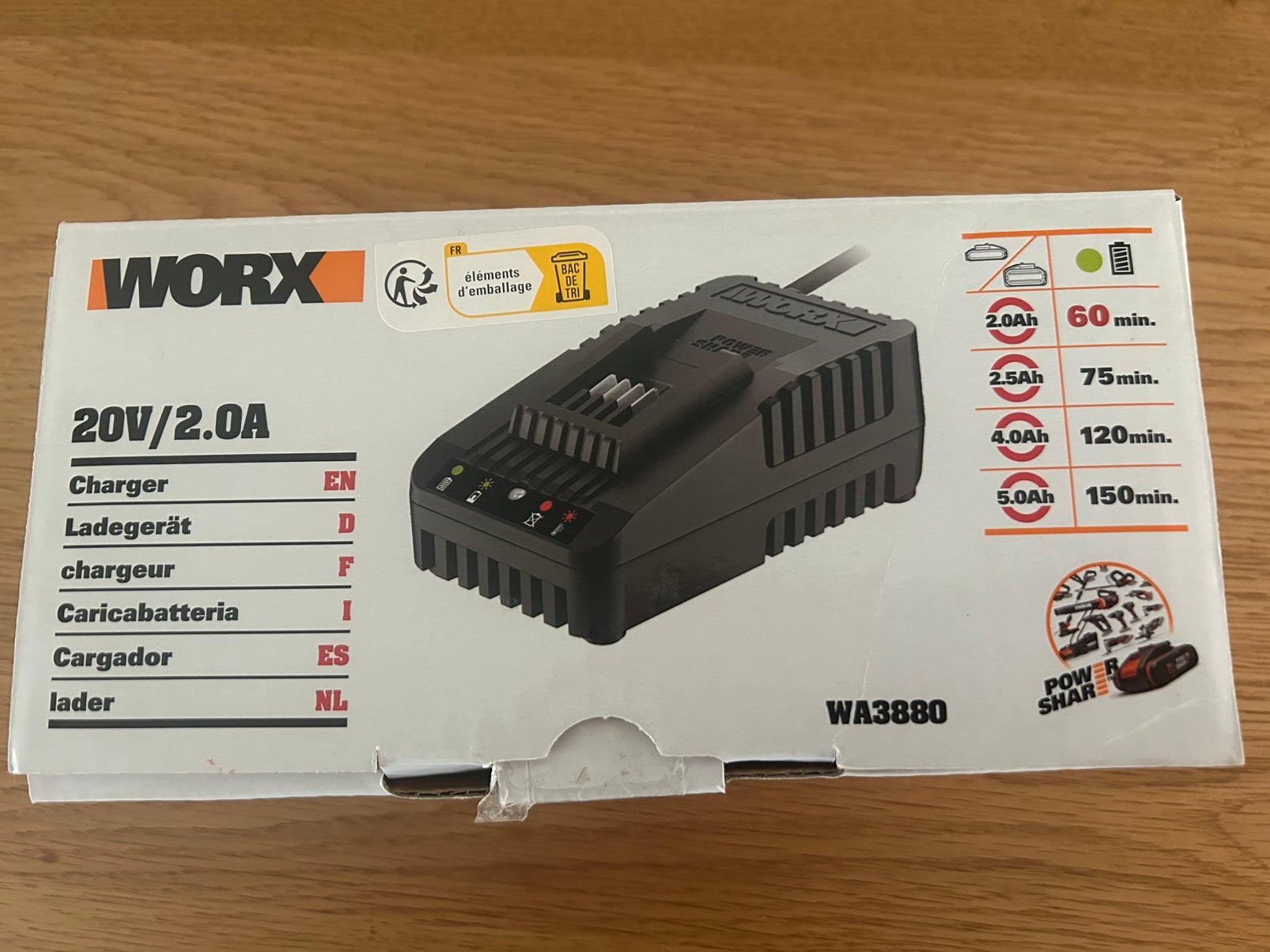 Oplader WORX WA3880, Ophalen, Zo goed als nieuw, Overige typen
