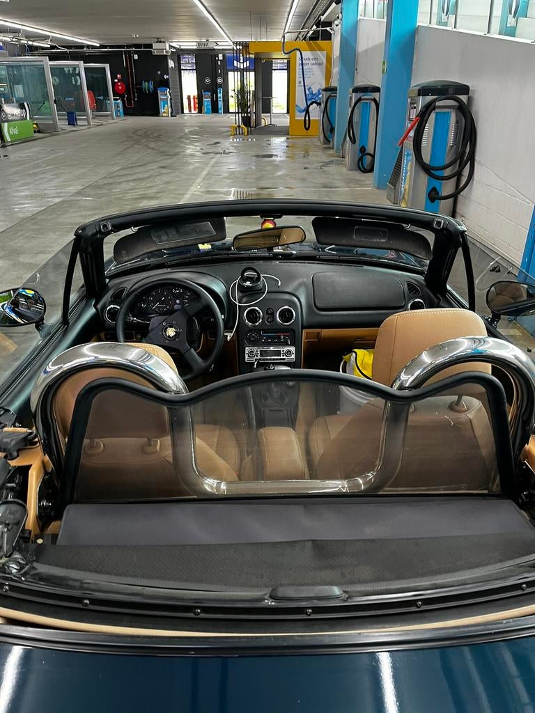 Mazda mx5 1996, Lederen bekleding, Achterwielaandrijving, Beige, Cabriolet